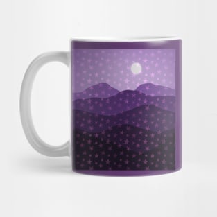 Cascade of Stars over Purple Mountains Abstract Mug